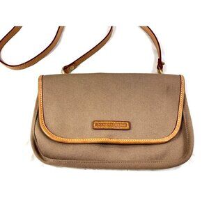 Dooney & Bourke Flap Crossbody Messenger Bag tan Canvas C336